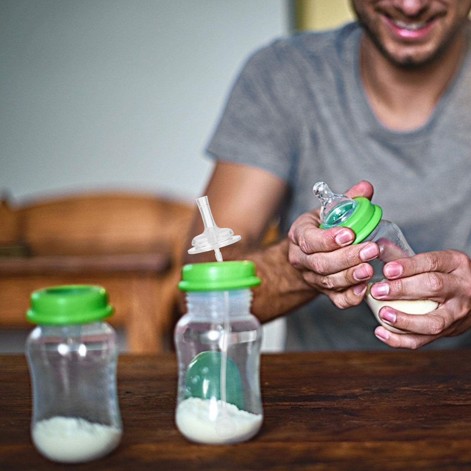 Baby Food Glass - Conjunto com 4 Canudos de Silicone