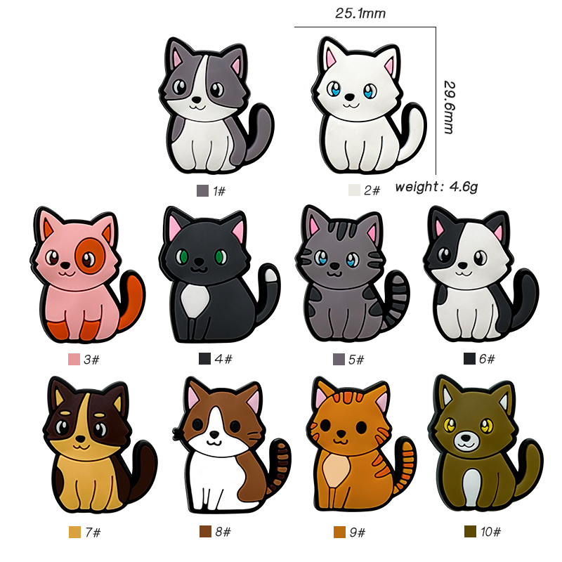 Baby Food Kitten - 10 pçs bebê silicone novo animal