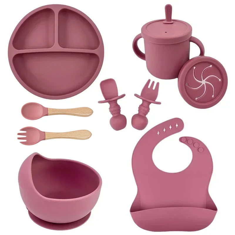 Baby Food Jars - Conjunto de prato infantil de silicone