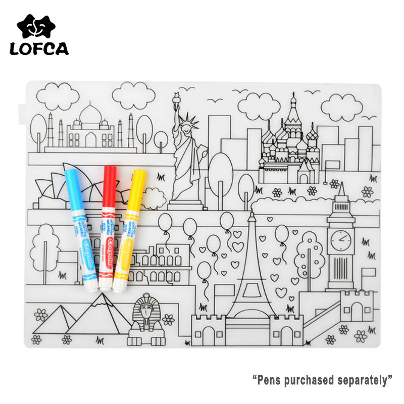 Baby Food Set - Silicone bebê placemat 1pc utensílios de