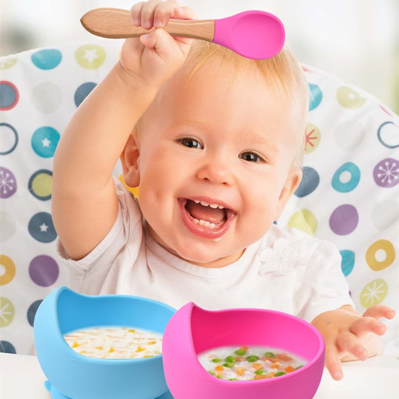 2 pçs/set bebê colher de silic - Baby Food Set avaliação e preço