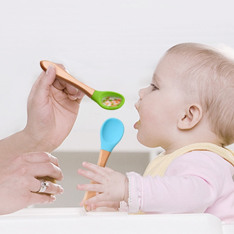 2 pçs/set bebê colher de silic - Baby Food Set avaliação e preço