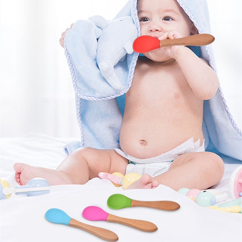 2 pçs/set bebê colher de silic - Baby Food Set avaliação e preço